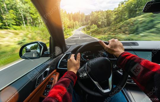 hands of car driver on steering wheel, road trip, driving on highway road  : Stock Photo or Stock Video Download rcfotostock photos, images and assets rcfotostock | RC Photo Stock.: