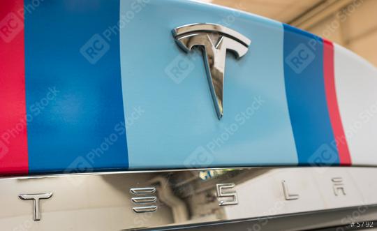 HANNOVER, GERMANY MARCH, 2017: Close-up of a Tesla Logo on a car. Tesla Motors, Inc. is an American automotive and energy storage company.  : Stock Photo or Stock Video Download rcfotostock photos, images and assets rcfotostock | RC-Photo-Stock.: