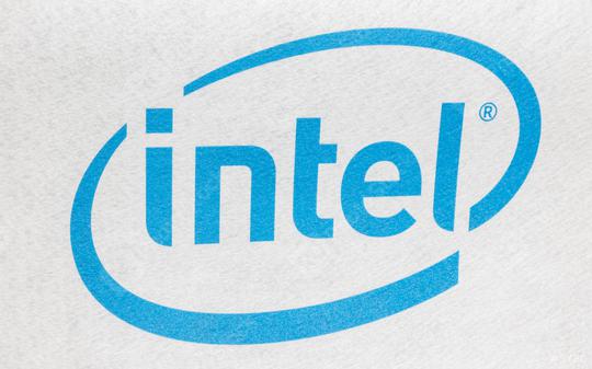 HANNOVER, GERMANY MARCH, 2017: Intel logo printed on cloth and placed on white background. Intel is one of the world