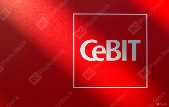 HANNOVER, GERMANY MARCH, 2017: The logo of the fair "Cebit". The Cebit is the biggest trade fair for information technology in the world.  : Stock Photo or Stock Video Download rcfotostock photos, images and assets rcfotostock | RC Photo Stock.: