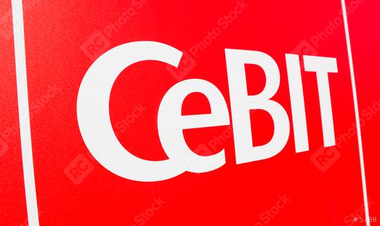 HANNOVER, GERMANY MARCH, 2017: The logo of the word mark "Cebit". The Cebit is the biggest trade fair for information technology in the world.  : Stock Photo or Stock Video Download rcfotostock photos, images and assets rcfotostock | RC Photo Stock.: