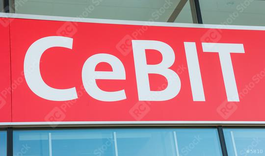 HANNOVER, GERMANY MARCH, 2017: The logo of the word mark "Cebit". The Cebit is the biggest trade fair for information technology in the world.  : Stock Photo or Stock Video Download rcfotostock photos, images and assets rcfotostock | RC Photo Stock.: