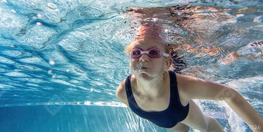 happy little girl swimming underwater  : Stock Photo or Stock Video Download rcfotostock photos, images and assets rcfotostock | RC Photo Stock.: