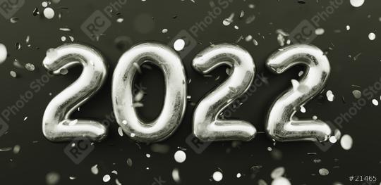 Happy New 2022 Year. 2022 silver numbers and falling glitters confetti on black background. Silver  numbers. Festive poster or banner concept image  : Stock Photo or Stock Video Download rcfotostock photos, images and assets rcfotostock | RC Photo Stock.: