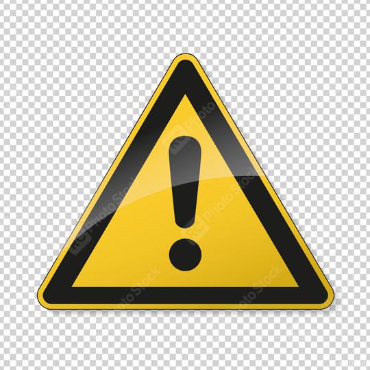 Hazard warning attention sign. Safety signs, warning Sign or Danger symbol BGV warning hazard warning exclamation mark symbol on transparent  background. Vector illustration. Eps 10 vector file.  : Stock Photo or Stock Video Download rcfotostock photos, images and assets rcfotostock | RC Photo Stock.: