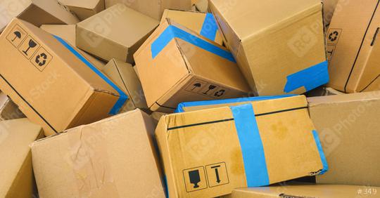 Heap of cardboard delivery boxes or parcels. Warehouse or delive  : Stock Photo or Stock Video Download rcfotostock photos, images and assets rcfotostock | RC Photo Stock.: