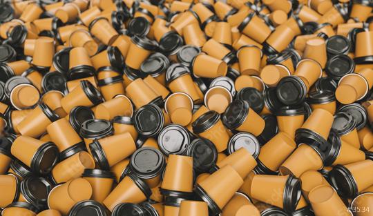 heap of empty to go coffee cups  : Stock Photo or Stock Video Download rcfotostock photos, images and assets rcfotostock | RC Photo Stock.: