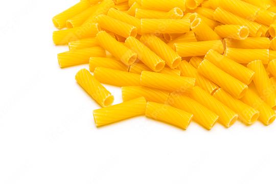heap of iitalian Tortiglioni noodels on white  : Stock Photo or Stock Video Download rcfotostock photos, images and assets rcfotostock | RC Photo Stock.: