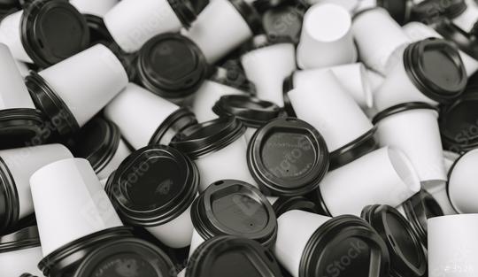 Heap of many empty white to go coffee cups  : Stock Photo or Stock Video Download rcfotostock photos, images and assets rcfotostock | RC Photo Stock.: