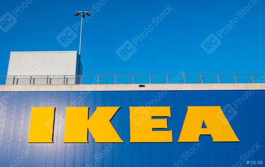 HEERLEN, NETHERLANDS FEBRUARY, 2017: Ikea logo on a store. IKEA is the world