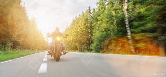 High power motorbike chopper on the forest road   : Stock Photo or Stock Video Download rcfotostock photos, images and assets rcfotostock | RC Photo Stock.: