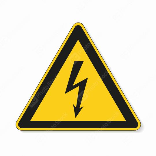 High Voltage Sign. Safety signs, warning Sign or Danger symbol BGV warning Black arrow danger high voltage on white background. Vector illustration. Eps 10 vector file.  : Stock Photo or Stock Video Download rcfotostock photos, images and assets rcfotostock | RC Photo Stock.: