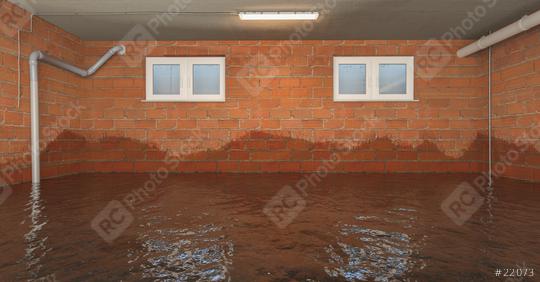 High water in the basement with a damp wall after a flood  : Stock Photo or Stock Video Download rcfotostock photos, images and assets rcfotostock | RC Photo Stock.: