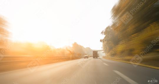 Highway motion view in early autumn foggy, copyspace for your individual text.  : Stock Photo or Stock Video Download rcfotostock photos, images and assets rcfotostock | RC Photo Stock.: