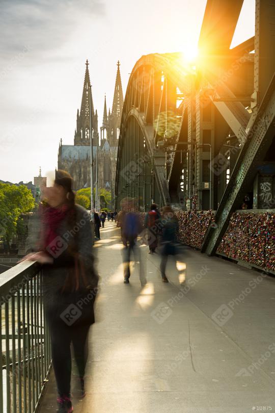 Hohenzollern bridge with love locks and cathedral in cologne  : Stock Photo or Stock Video Download rcfotostock photos, images and assets rcfotostock | RC Photo Stock.: