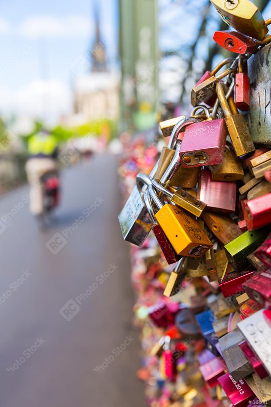 Hohenzollern Bridge with Love Locks in cologne  : Stock Photo or Stock Video Download rcfotostock photos, images and assets rcfotostock | RC Photo Stock.: