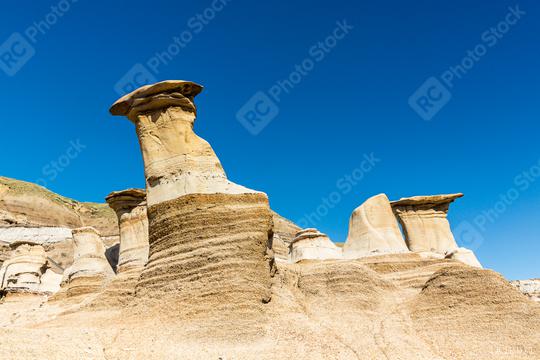 Hoodoos in summer at Drumheller Alberta canada  : Stock Photo or Stock Video Download rcfotostock photos, images and assets rcfotostock | RC Photo Stock.: