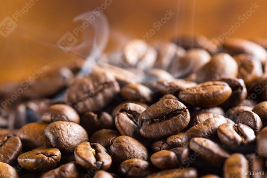 hot coffee beans with smoke  : Stock Photo or Stock Video Download rcfotostock photos, images and assets rcfotostock | RC Photo Stock.: