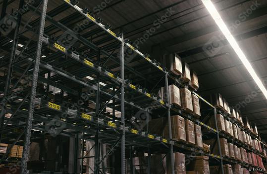 Huge distribution warehouse with high shelves  : Stock Photo or Stock Video Download rcfotostock photos, images and assets rcfotostock | RC Photo Stock.: