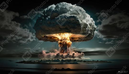 Huge nuclear bomb explosion, end of the world, doomsday in a post apocalyptic world (Generative AI).  : Stock Photo or Stock Video Download rcfotostock photos, images and assets rcfotostock | RC Photo Stock.: