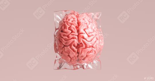 Human brain wrapped in shrink wrap as a plastic waste and medical concept image  : Stock Photo or Stock Video Download rcfotostock photos, images and assets rcfotostock | RC Photo Stock.: