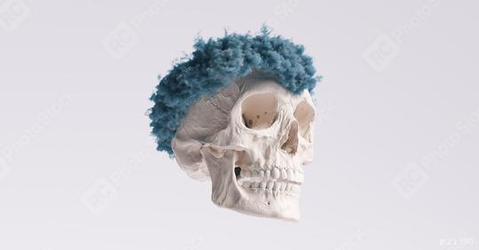 Human Skull and Jaw Bone side view with smoke cloud Pirate Poison Horror Symbol Halloween Medical. Abstract Anatomy and medicine concept image.  : Stock Photo or Stock Video Download rcfotostock photos, images and assets rcfotostock | RC Photo Stock.: