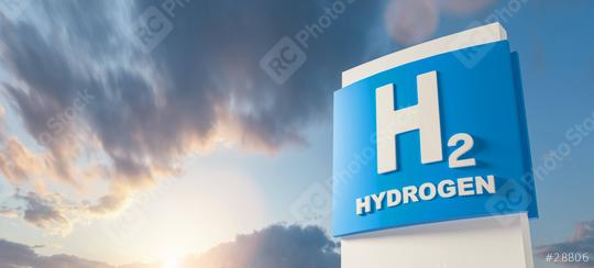 Hydrogen fuel car charging station with sunset sky, visual concept image  : Stock Photo or Stock Video Download rcfotostock photos, images and assets rcfotostock | RC Photo Stock.: