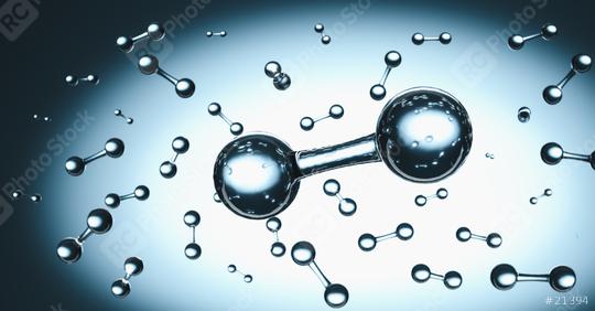 hydrogen H2 molecule floating in liquid  : Stock Photo or Stock Video Download rcfotostock photos, images and assets rcfotostock | RC-Photo-Stock.: