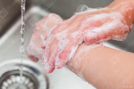 Hygiene. Cleaning Hands. Washing hands with soap  : Stock Photo or Stock Video Download rcfotostock photos, images and assets rcfotostock | RC-Photo-Stock.:
