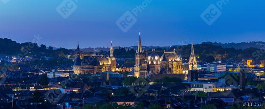 Imperial City of Aachen at night  : Stock Photo or Stock Video Download rcfotostock photos, images and assets rcfotostock | RC Photo Stock.: