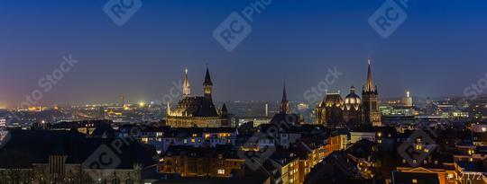 imperial city of aachen at night  : Stock Photo or Stock Video Download rcfotostock photos, images and assets rcfotostock | RC Photo Stock.: