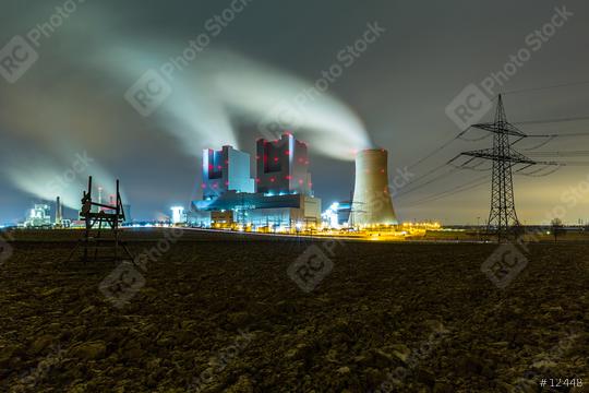 industrial coal power station at night  : Stock Photo or Stock Video Download rcfotostock photos, images and assets rcfotostock | RC Photo Stock.: