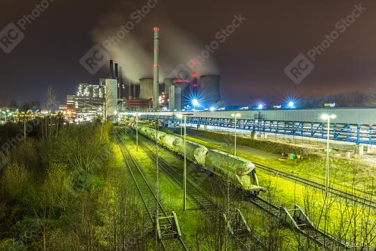 industrial coal power station neurath at night  : Stock Photo or Stock Video Download rcfotostock photos, images and assets rcfotostock | RC Photo Stock.: