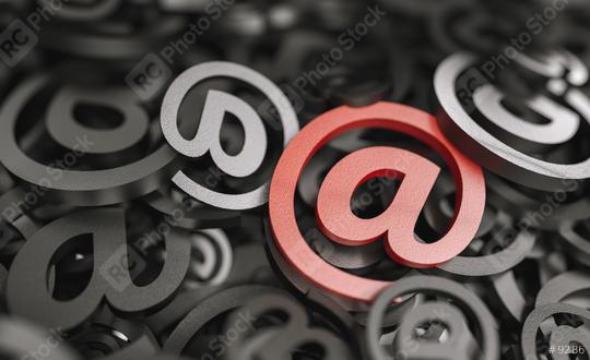 Infinite Email signw with big blue at sign, marketingm, spam and newsletter concept image  : Stock Photo or Stock Video Download rcfotostock photos, images and assets rcfotostock | RC Photo Stock.: