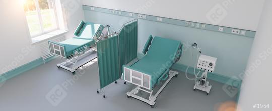 Intensive care bed with ventilator for Covid-19 patient in clinic with coronavirus epidemic   : Stock Photo or Stock Video Download rcfotostock photos, images and assets rcfotostock | RC Photo Stock.: