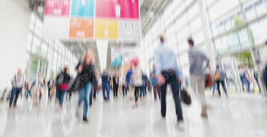Intentionally blurred people walking trade show floor  : Stock Photo or Stock Video Download rcfotostock photos, images and assets rcfotostock | RC Photo Stock.: