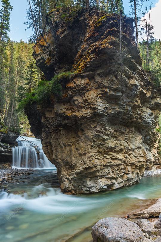 Johnston Canyon Waterfall Cave at Banff canada  : Stock Photo or Stock Video Download rcfotostock photos, images and assets rcfotostock | RC Photo Stock.: