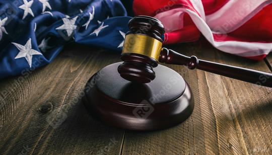 judges wooden gavel with USA flag - law concept image  : Stock Photo or Stock Video Download rcfotostock photos, images and assets rcfotostock | RC Photo Stock.:
