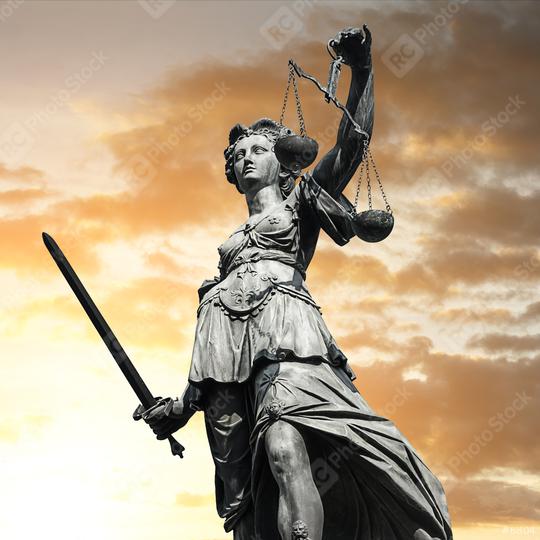 Justitia with sunset sky  : Stock Photo or Stock Video Download rcfotostock photos, images and assets rcfotostock | RC Photo Stock.: