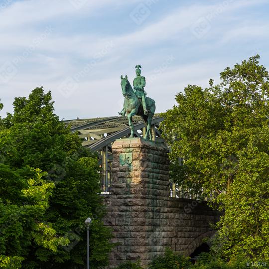 Kaiser Wilhelm II rider statue at the Hohenzollern bridge  : Stock Photo or Stock Video Download rcfotostock photos, images and assets rcfotostock | RC Photo Stock.: