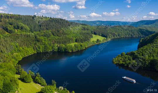 Lake Rursee at summer, Eifel Germany  : Stock Photo or Stock Video Download rcfotostock photos, images and assets rcfotostock | RC Photo Stock.: