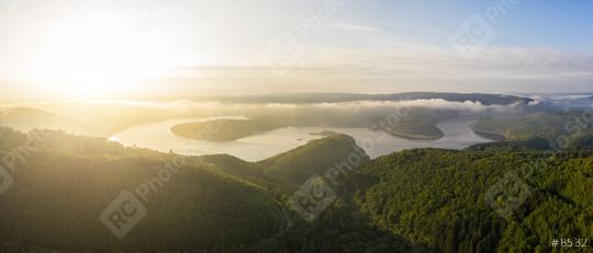 Lake Rursee in the Eifel National Park at the morning  : Stock Photo or Stock Video Download rcfotostock photos, images and assets rcfotostock | RC Photo Stock.: