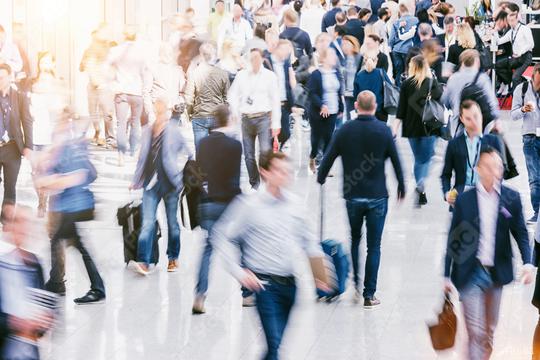 Large crowd of Blurred people at a trade fair floor  : Stock Photo or Stock Video Download rcfotostock photos, images and assets rcfotostock | RC Photo Stock.: