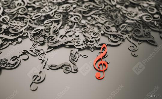 Leadership concept, red note, standing out from the crowd of blackInfinite musical notes  : Stock Photo or Stock Video Download rcfotostock photos, images and assets rcfotostock | RC Photo Stock.: