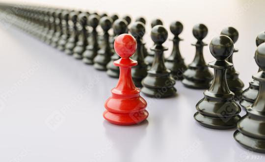 Leadership concept, red pawn of chess, standing out from the crowd  : Stock Photo or Stock Video Download rcfotostock photos, images and assets rcfotostock | RC Photo Stock.: