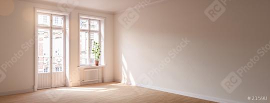 Leere Altbau Wohnung mit Balkon als Hintergrund  : Stock Photo or Stock Video Download rcfotostock photos, images and assets rcfotostock | RC Photo Stock.: