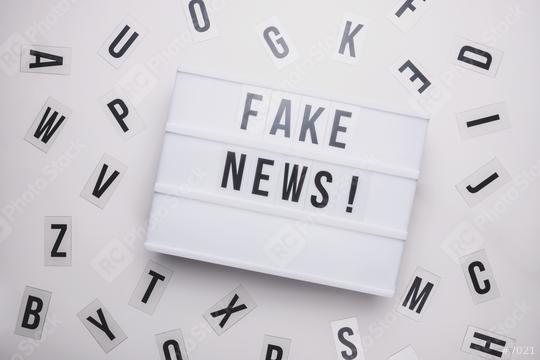 lightbox with the headline Fake News with copy space, blog concept image  : Stock Photo or Stock Video Download rcfotostock photos, images and assets rcfotostock | RC Photo Stock.: