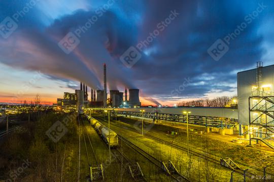 Lignite Power Plant on sunset  : Stock Photo or Stock Video Download rcfotostock photos, images and assets rcfotostock | RC Photo Stock.: