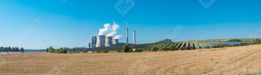 lignite power plant, solar power, wind turbines panorama  : Stock Photo or Stock Video Download rcfotostock photos, images and assets rcfotostock | RC Photo Stock.: