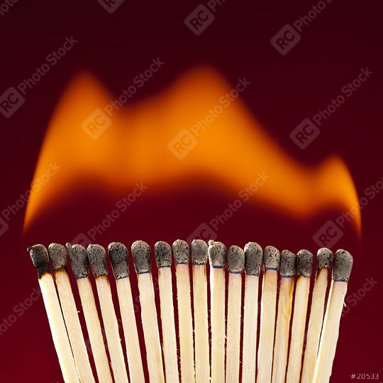 Line of burning matches  : Stock Photo or Stock Video Download rcfotostock photos, images and assets rcfotostock | RC Photo Stock.: